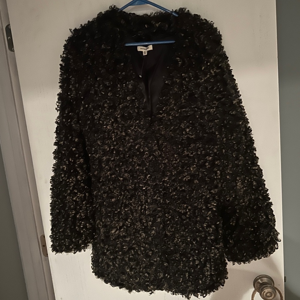 Max Studio Charcoal Teddy Jacket - image 2
